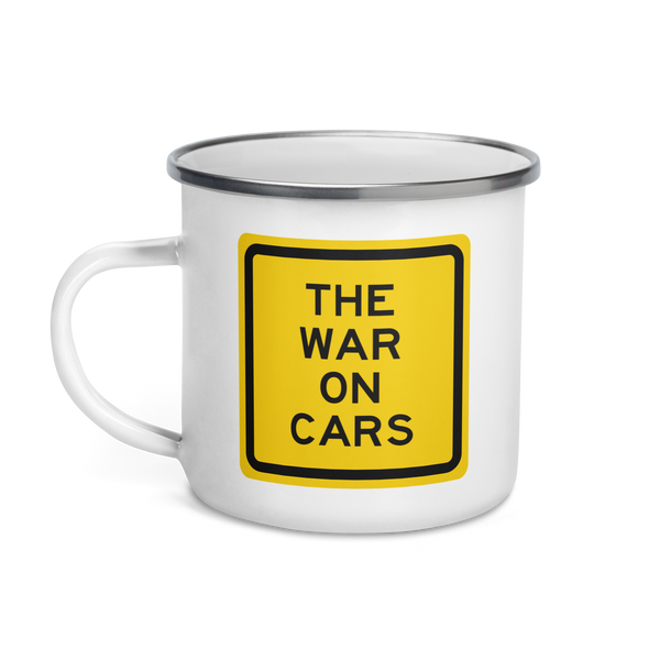The War on Cars Enamel Mug